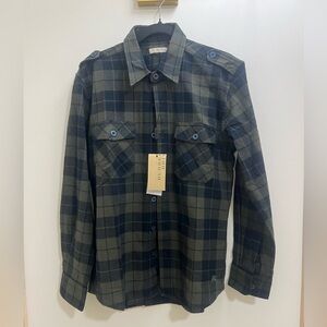 Burberry Britt Checkered Shirt in Gray and Green